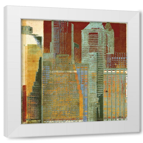 Urban Blocks I White Modern Wood Framed Art Print by NOAH