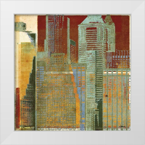 Urban Blocks I White Modern Wood Framed Art Print by NOAH