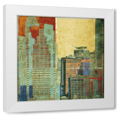 Urban Blocks II White Modern Wood Framed Art Print by NOAH