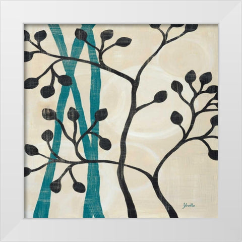 Spring Buds II White Modern Wood Framed Art Print by St. Amant, Yvette