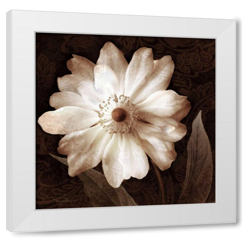 Paisley Blossom II White Modern Wood Framed Art Print by Mallett, Keith