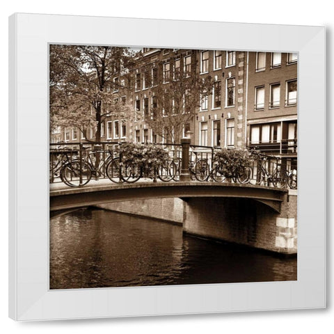 Autumn in Amsterdam III White Modern Wood Framed Art Print by Maihara, Jeff