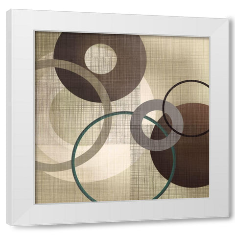 Hoops n Loops I White Modern Wood Framed Art Print by Venter, Tandi