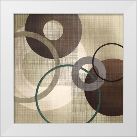Hoops n Loops I White Modern Wood Framed Art Print by Venter, Tandi