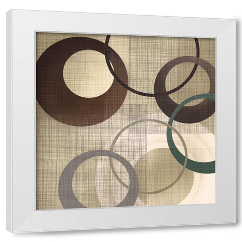 Hoops n Loops II White Modern Wood Framed Art Print by Venter, Tandi
