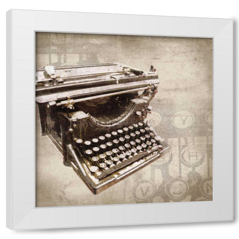 On My Desk I White Modern Wood Framed Art Print by Venter, Tandi