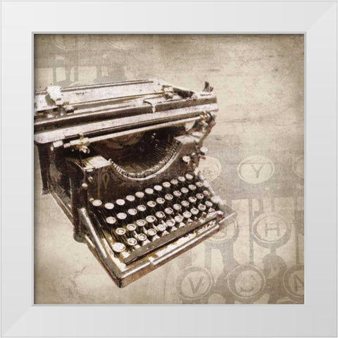 On My Desk I White Modern Wood Framed Art Print by Venter, Tandi