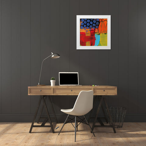 Phenomenal Energy White Modern Wood Framed Art Print by Baker, Brent