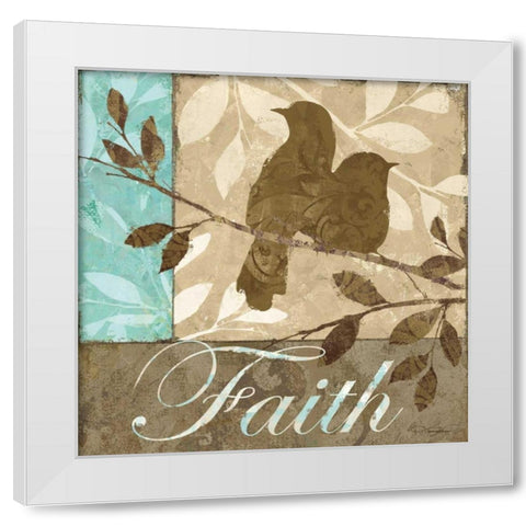 Faith White Modern Wood Framed Art Print by Mallett, Keith