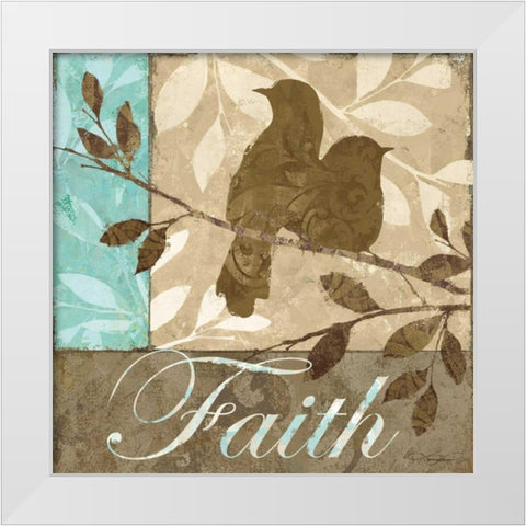 Faith White Modern Wood Framed Art Print by Mallett, Keith