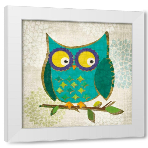 Whos Hoo I White Modern Wood Framed Art Print by Venter, Tandi