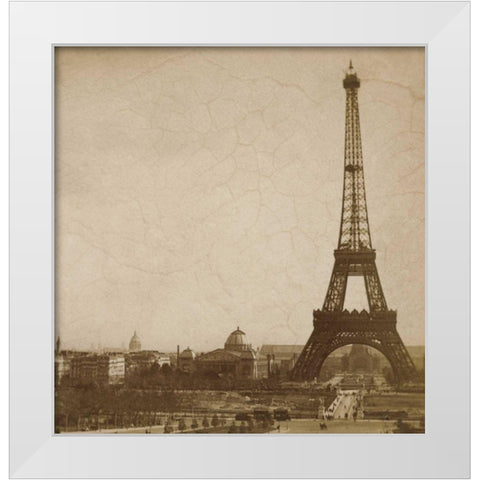 Historical Paris White Modern Wood Framed Art Print by Atria, Cristin