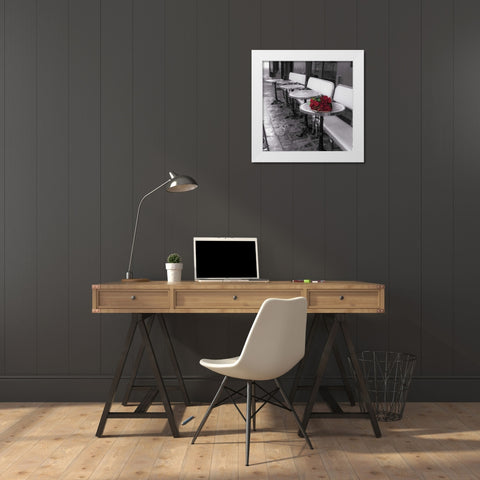 Say It With Flowers II White Modern Wood Framed Art Print by Frank, Assaf