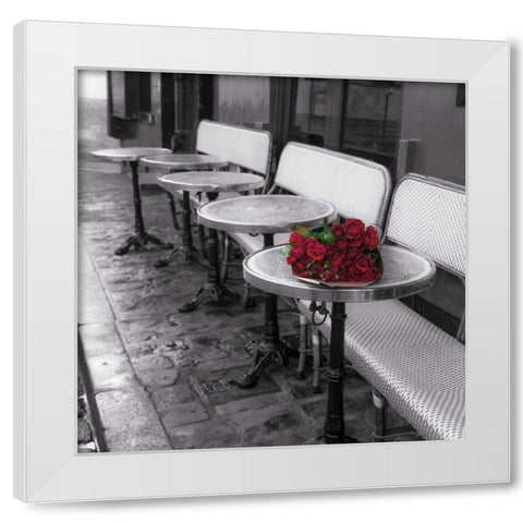 Say It With Flowers II White Modern Wood Framed Art Print by Frank, Assaf