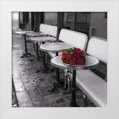 Say It With Flowers II White Modern Wood Framed Art Print by Frank, Assaf