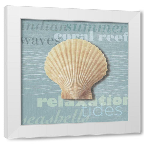Beach Collection III White Modern Wood Framed Art Print by Venter, Tandi