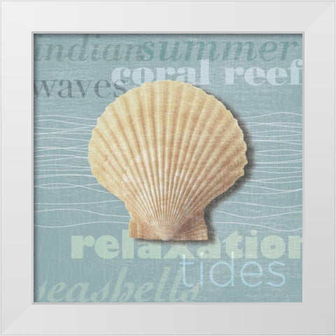 Beach Collection III White Modern Wood Framed Art Print by Venter, Tandi
