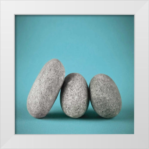 Rock Art III White Modern Wood Framed Art Print by Frank, Assaf