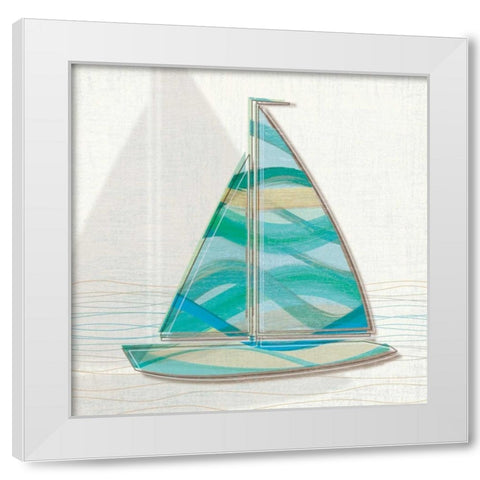 Smooth Sailing II White Modern Wood Framed Art Print by Venter, Tandi