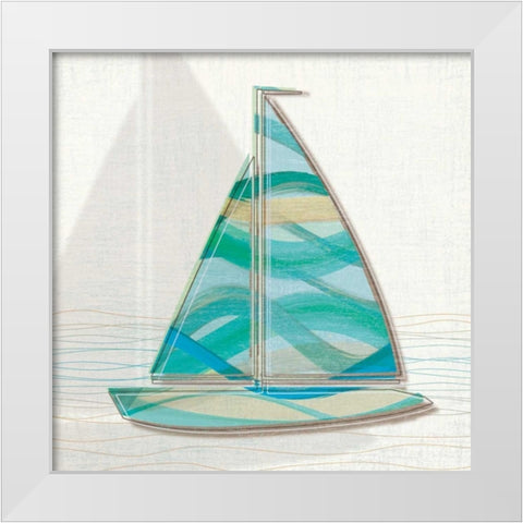 Smooth Sailing II White Modern Wood Framed Art Print by Venter, Tandi