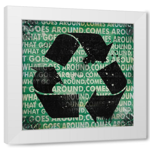 What Comes Around White Modern Wood Framed Art Print by Bombardier, Daniel