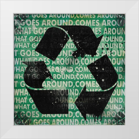 What Comes Around White Modern Wood Framed Art Print by Bombardier, Daniel