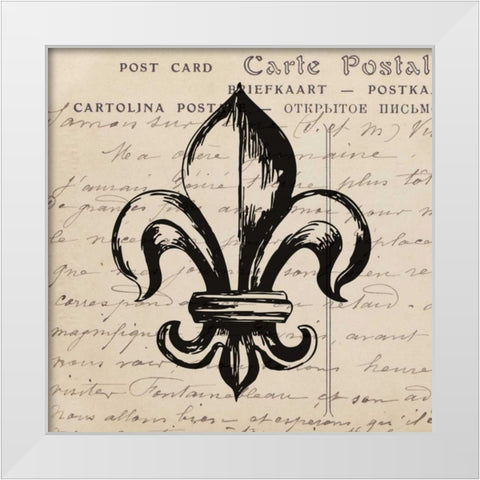 Fleur De Lis II White Modern Wood Framed Art Print by Berg, Sabine