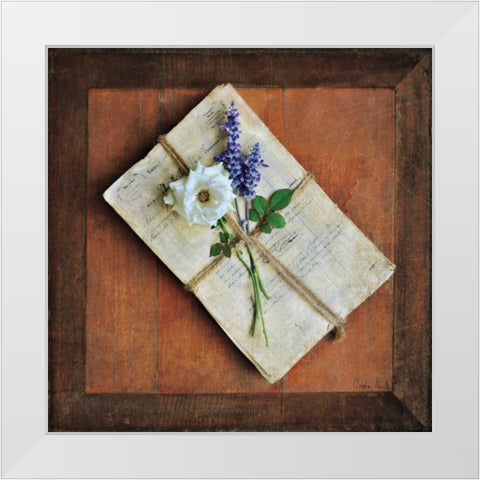 Letters To Home I White Modern Wood Framed Art Print by Atria, Cristin