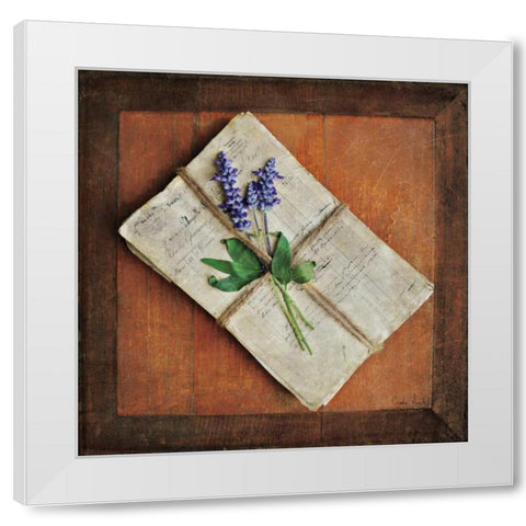 Letters To Home II White Modern Wood Framed Art Print by Atria, Cristin
