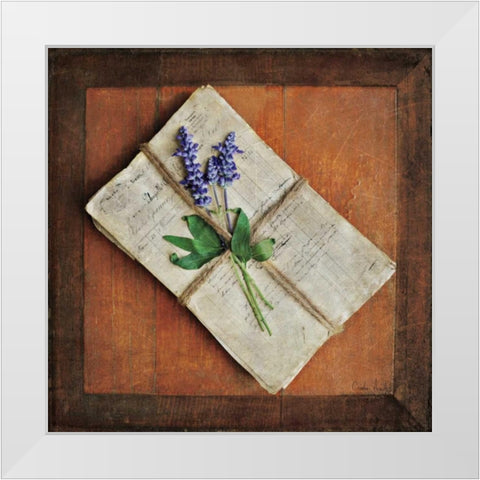 Letters To Home II White Modern Wood Framed Art Print by Atria, Cristin