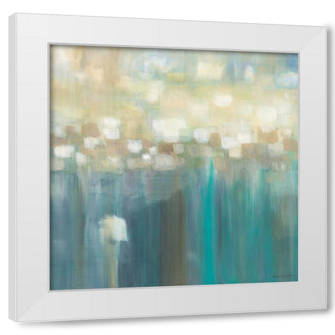 Aqua Light White Modern Wood Framed Art Print by Parker, Karen Lorena