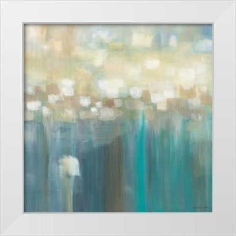 Aqua Light White Modern Wood Framed Art Print by Parker, Karen Lorena