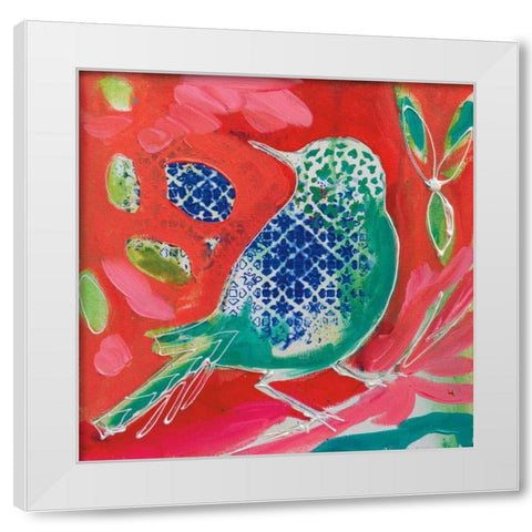 Petite Bird II White Modern Wood Framed Art Print by Brooks, Amanda J.