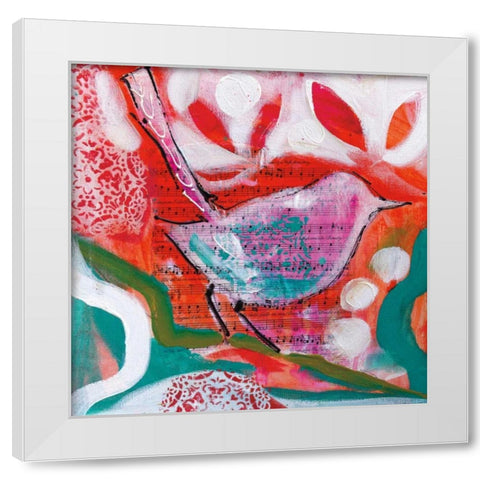 Petite Bird III White Modern Wood Framed Art Print by Brooks, Amanda J.