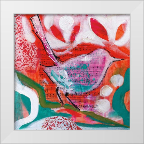 Petite Bird III White Modern Wood Framed Art Print by Brooks, Amanda J.