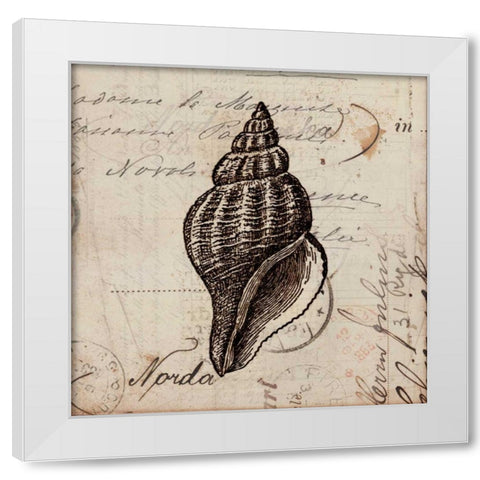 Ocean Collection I White Modern Wood Framed Art Print by Berg, Sabine
