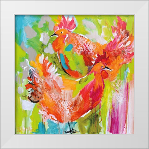 You Ruffle My Feathers White Modern Wood Framed Art Print by Brooks, Amanda J.