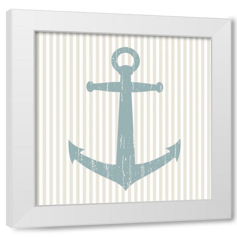 Anchor White Modern Wood Framed Art Print by Berg, Sabine
