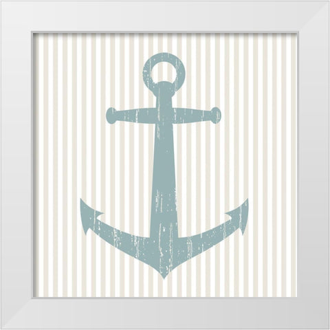 Anchor White Modern Wood Framed Art Print by Berg, Sabine