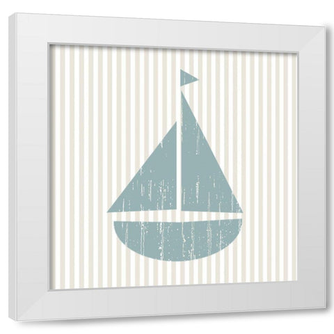 Sail White Modern Wood Framed Art Print by Berg, Sabine