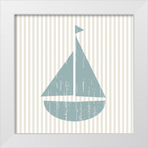 Sail White Modern Wood Framed Art Print by Berg, Sabine