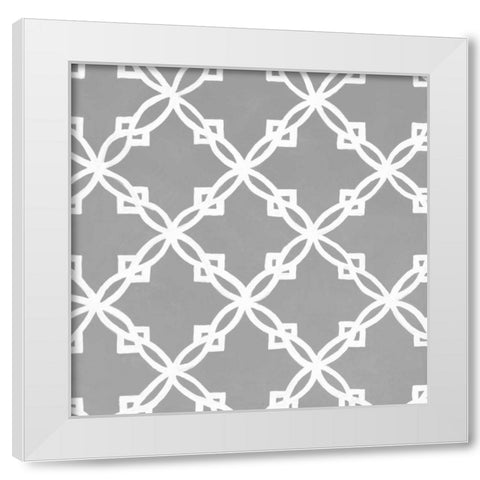 Latticework Tile I White Modern Wood Framed Art Print by Smith, Hope