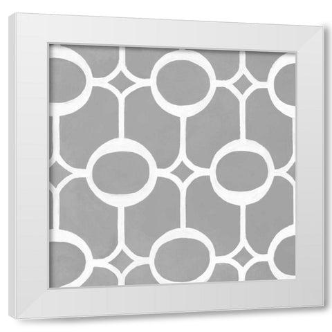 Latticework Tile II White Modern Wood Framed Art Print by Smith, Hope