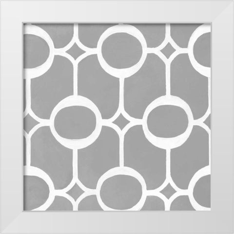 Latticework Tile II White Modern Wood Framed Art Print by Smith, Hope