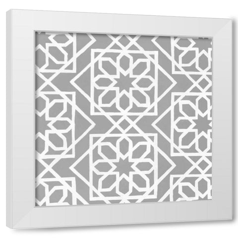 Latticework Tile III White Modern Wood Framed Art Print by Smith, Hope