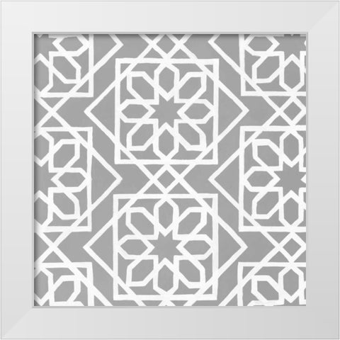 Latticework Tile III White Modern Wood Framed Art Print by Smith, Hope