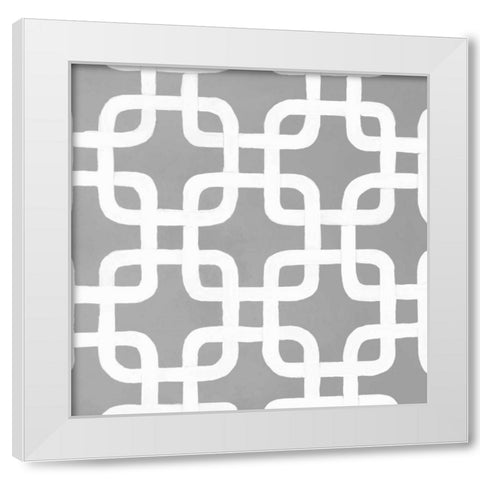 Latticework Tile IV White Modern Wood Framed Art Print by Smith, Hope