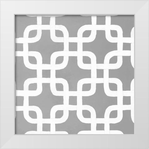 Latticework Tile IV White Modern Wood Framed Art Print by Smith, Hope
