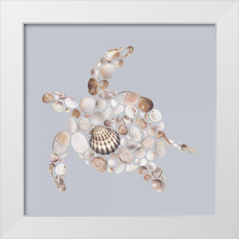 Sea Turtle White Modern Wood Framed Art Print by Lloyd, Justin