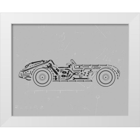 Mechanics IV White Modern Wood Framed Art Print by Lloyd, Justin